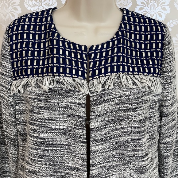 Chicos Navy Tweed Jacket - Picture 4 of 8